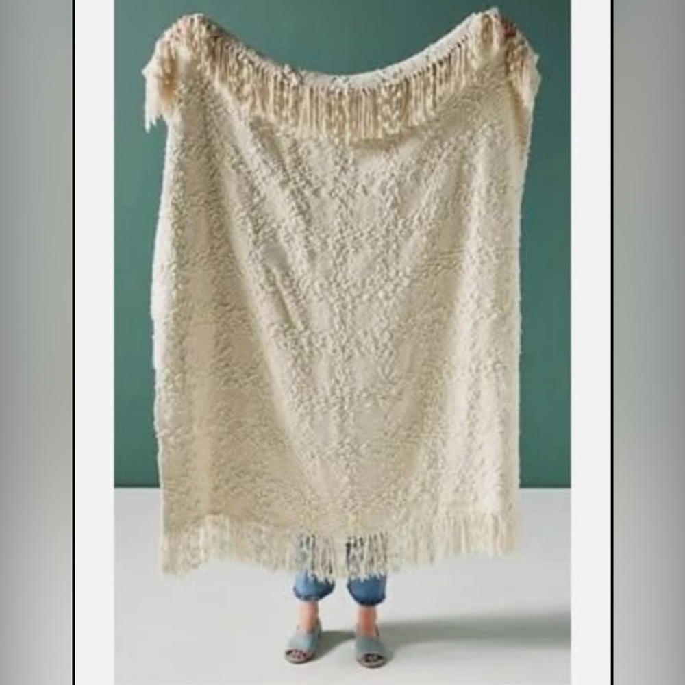 Anthropologie large throw blanket